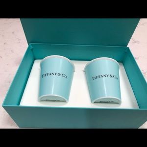 NEW Tiffany &Co Bone China Paper Cup Set
